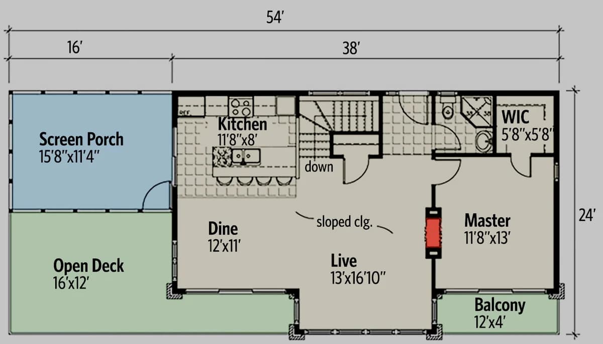 All of 3-Bed Contemporary House Plan with Walkout Basement & Drive-Under Car Port
