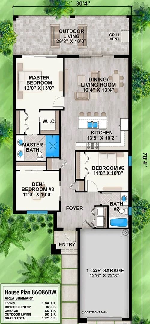 All of Contemporary Beach House Plan with Outdoor Living Space