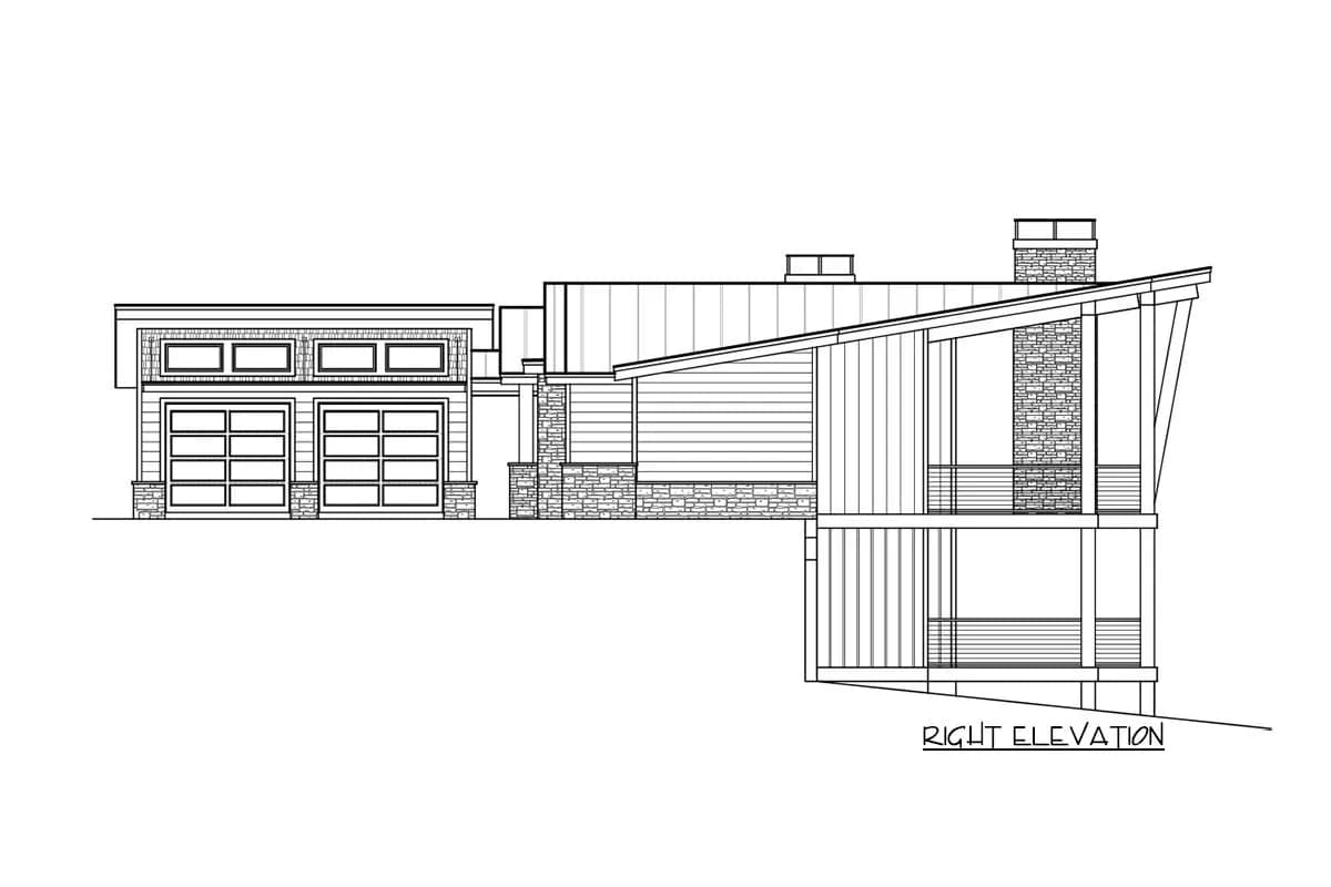 Modern Prairie Home Plan with Impressive Outdoor Living Space, photo 5 of 6