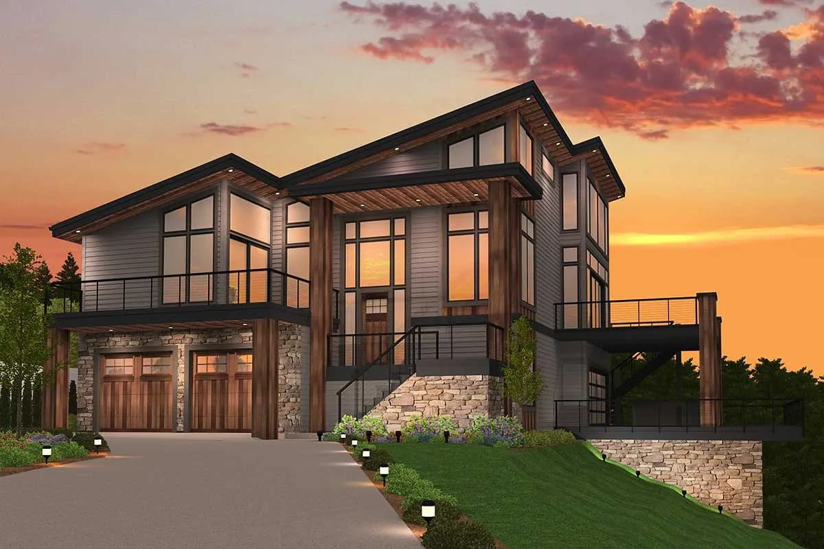Exterior of Exclusive Trendsetting Modern House Plan