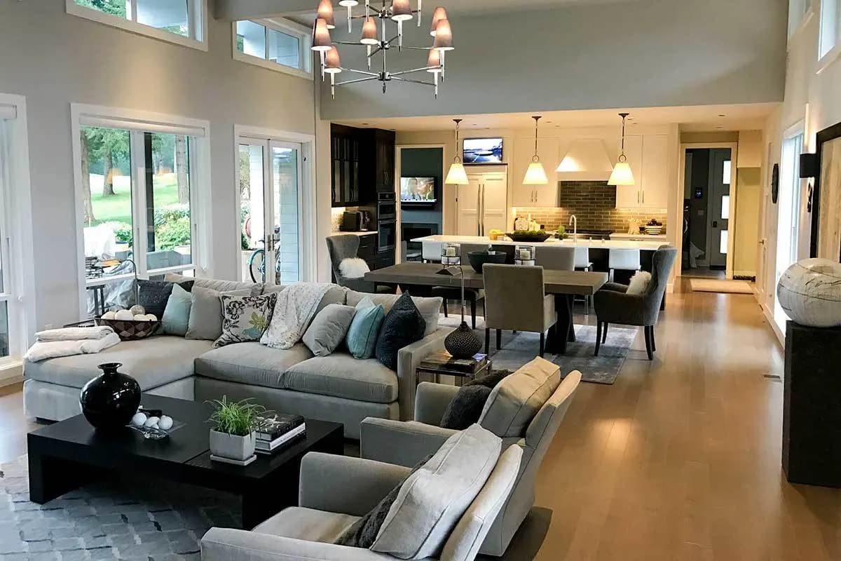 Modern House Plan with Front To Back Living, photo 3 of 5