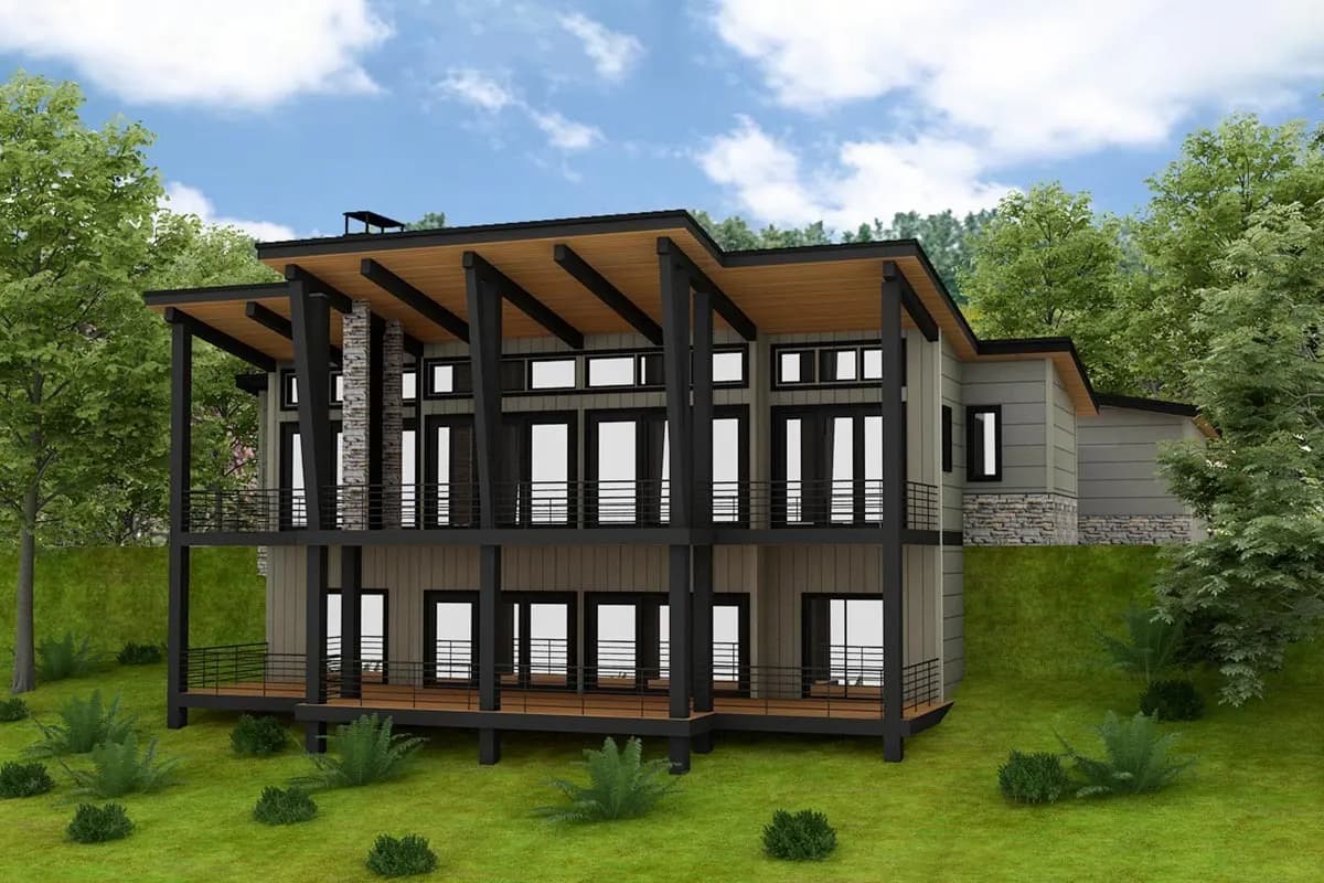 Modern Prairie Home Plan with Impressive Outdoor Living Space, photo 6 of 6